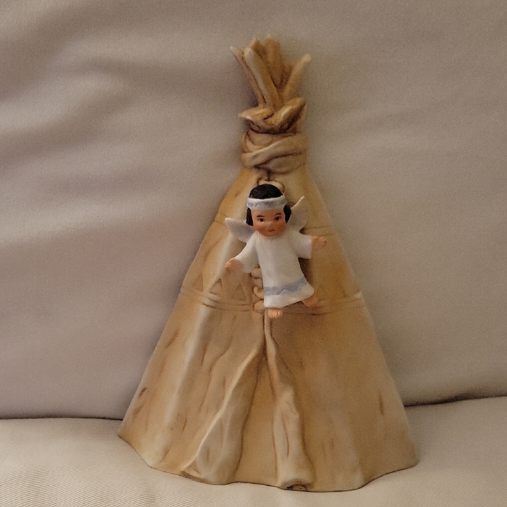 Gregory Perillo Sagebrush Kids. Native American Angel Baby Fig Attached To Tepee